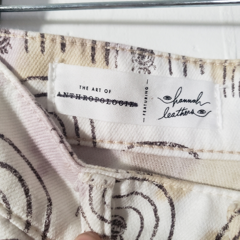 NWT anthropologie hannah leathers high rise rainbow shorts - Picture 3 of 7